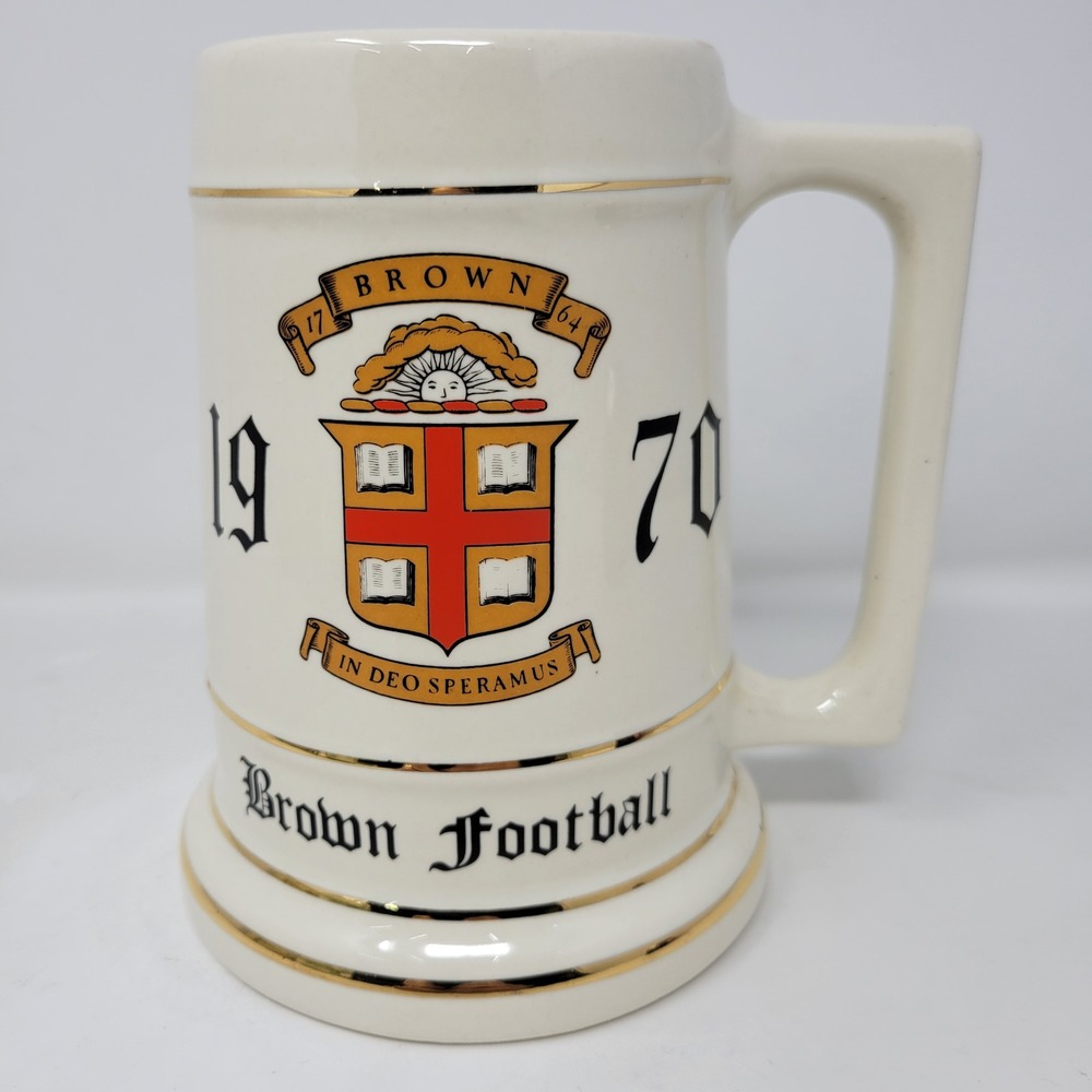 Vintage 1970 Brown University Football Beer Stein American Decorators Trenton NJ